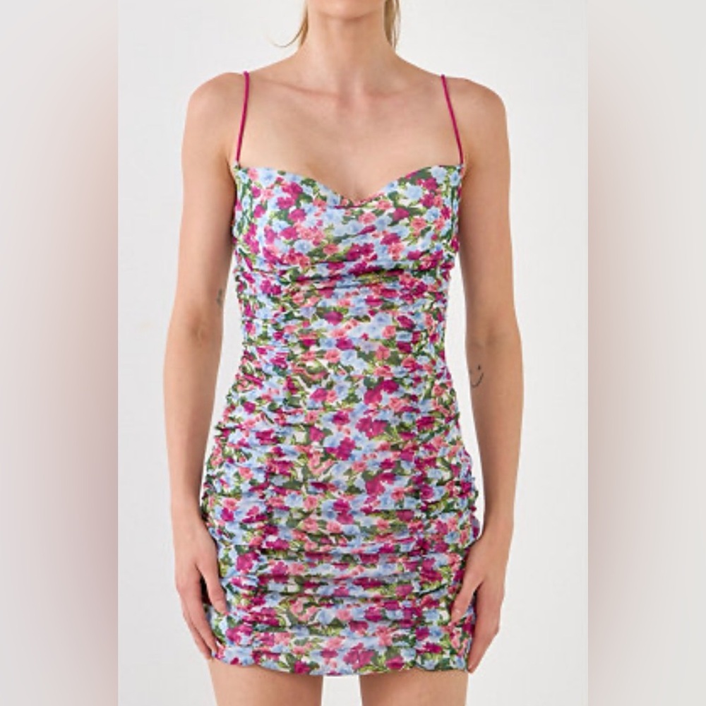 Endless Rose Multicolor Floral Dress XS/Small NWOT